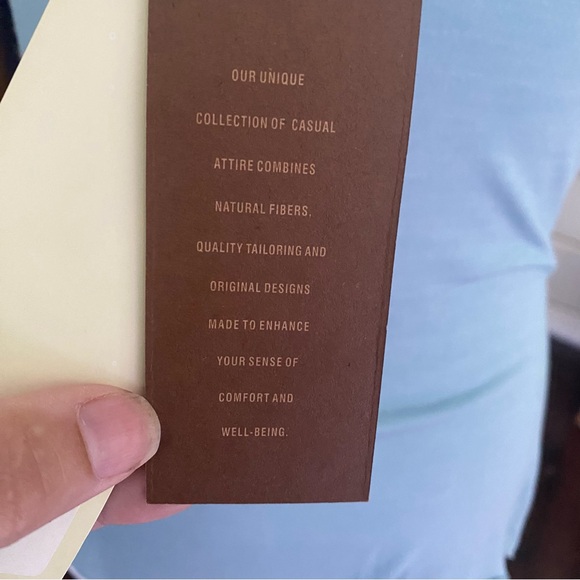 Island Importer Top Medium Pebble Blue Bangkok Jersey Rayon NWT - Picture 10 of 16